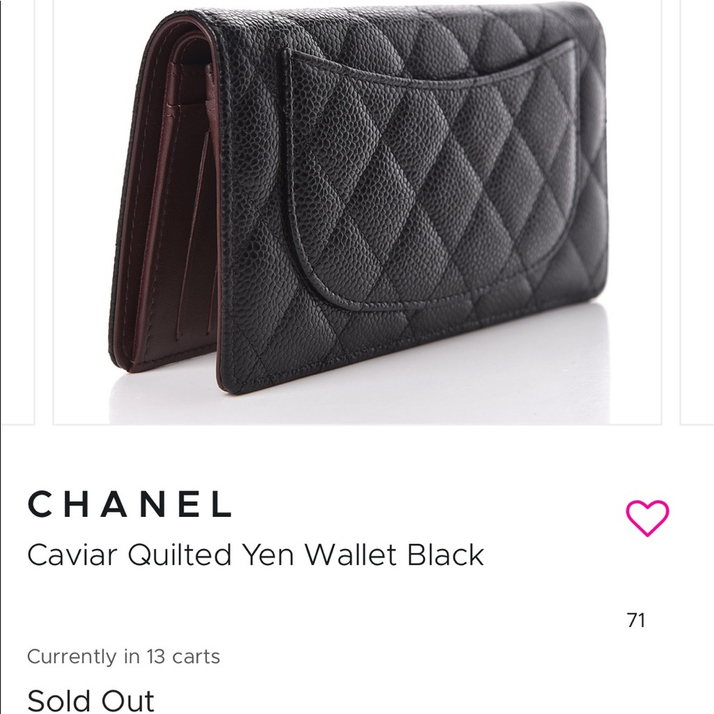Chanel Caviar Quilted Yen Wallet - Picture 4 of 16
